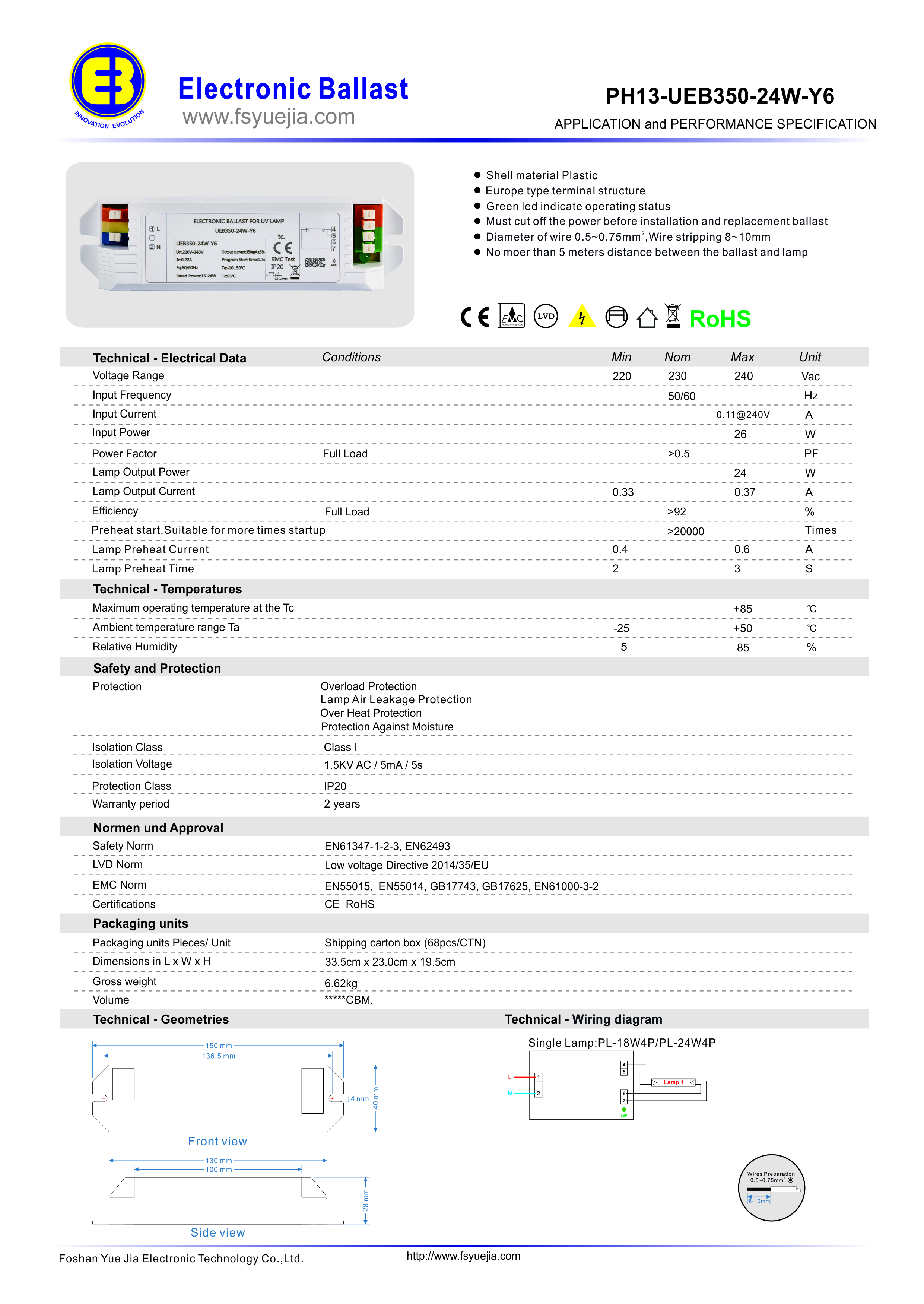 PH13-UEB350-24W-Y6 A1.0
