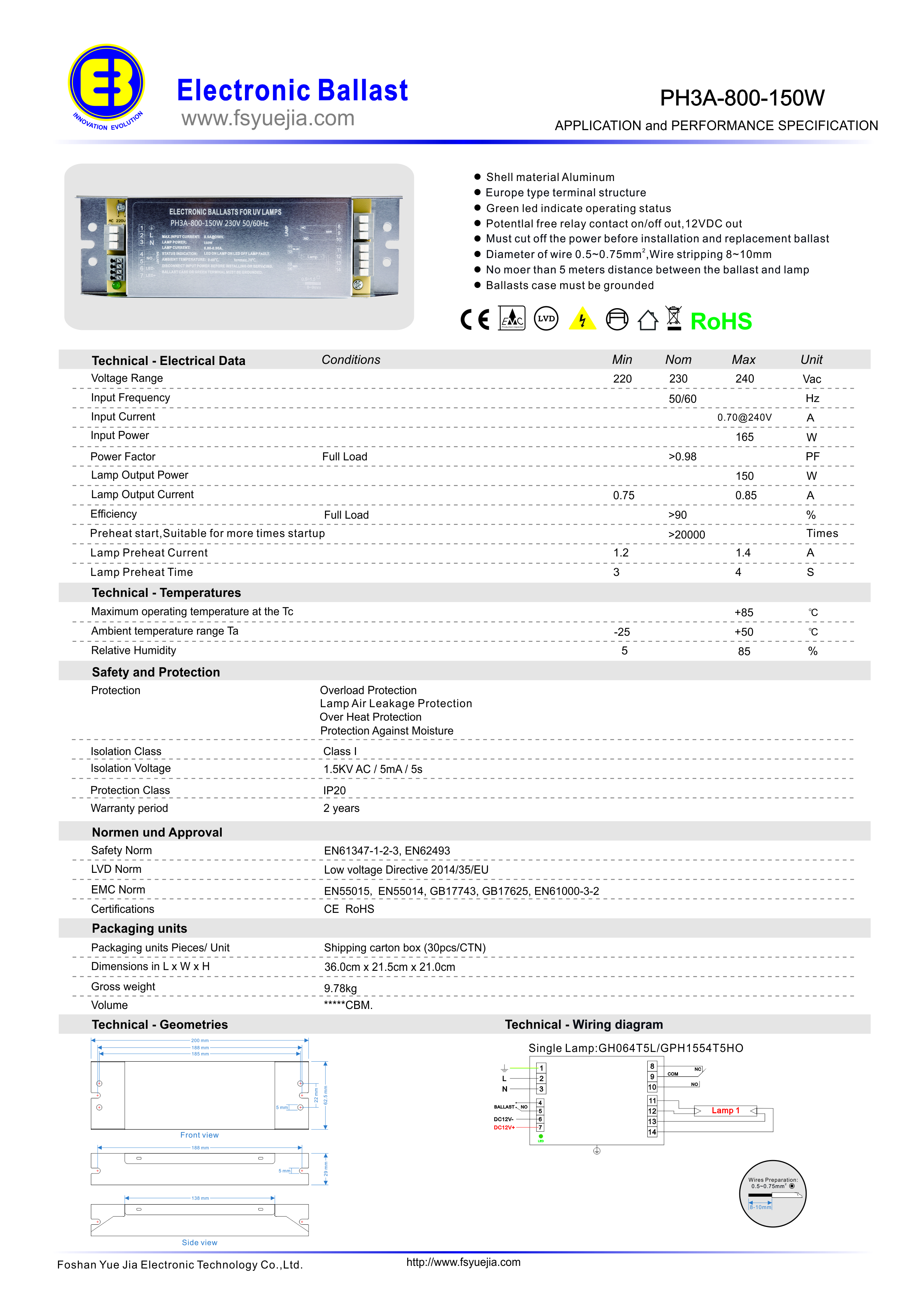 PH3A-800-150W A1.0