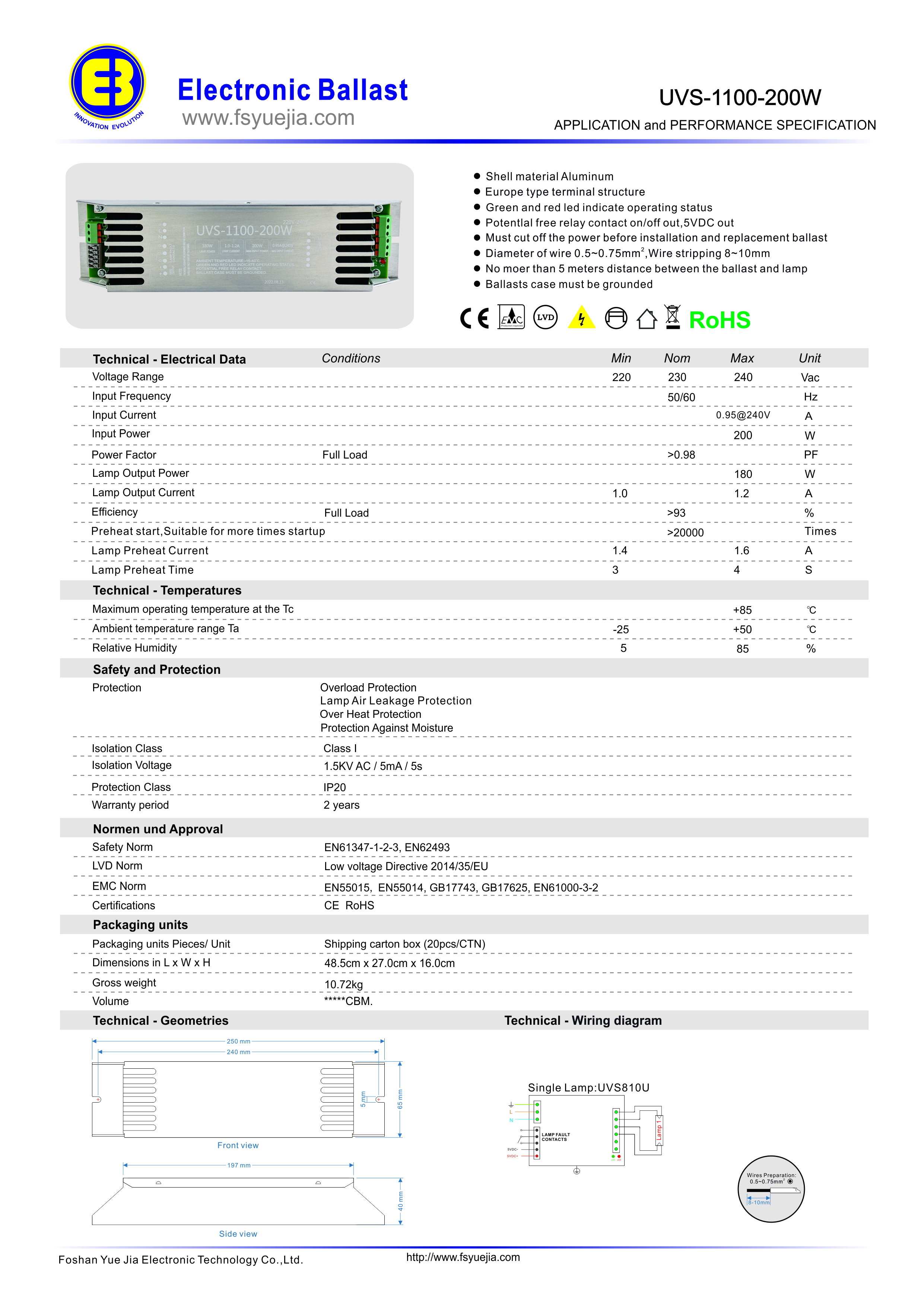 UVS-1100-200W A1.0